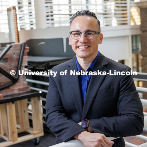 Jaime Lopez, Assistant Professor of Community and Regional Planning. Architecture Faculty and Staff. August 25, 2023. Photo by Craig Chandler/ University Communication.