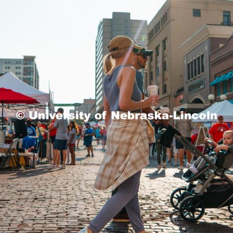 Farmers Market in Haymarket. September 4, 2023. Photo by Matthew Strasburger / University Communication.