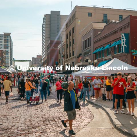 Farmers Market in Haymarket. September 4, 2023. Photo by Matthew Strasburger / University Communication.