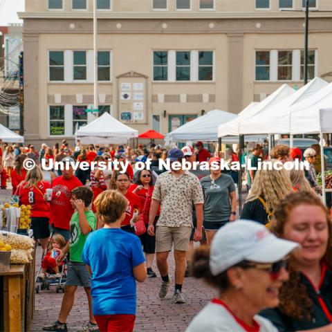 Farmers Market in Haymarket. September 4, 2023. Photo by Matthew Strasburger / University Communication.