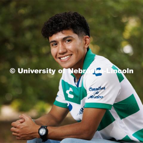 Juan Cervantes, Gilman Scholar and pre-dental hygiene major at the University of Nebraska–Lincoln. September 19, 2023. Photo by Craig Chandler / University Communication.