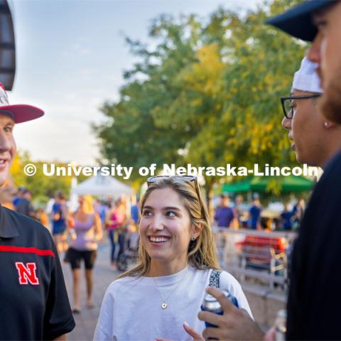 Group of friends at the Lincoln Hub and Soul Event. September 29, 2023. Photo by Kristen Labadie / University Communication.