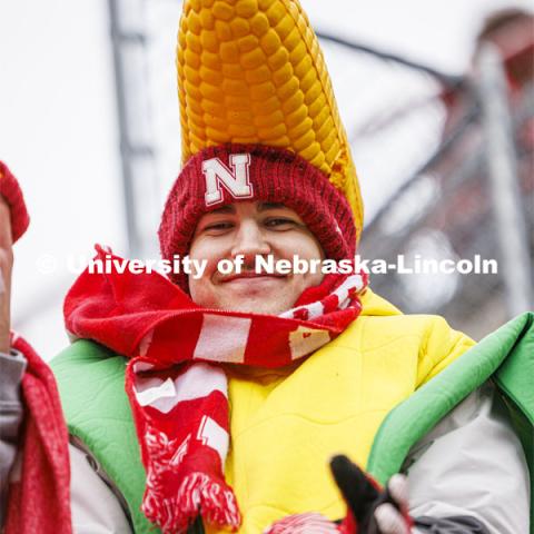 Fans dressed up for Halloween. Nebraska football versus Purdue Homecoming game. October 28, 2023. Photo by Craig Chandler / University Communication.