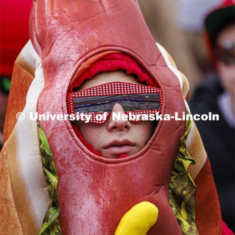 Fans dressed up for Halloween. Nebraska football versus Purdue Homecoming game. October 28, 2023. Photo by Craig Chandler / University Communication.