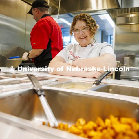 Ellyn McCarter, Registered Dietitian and Nutrition Manager with University Housing and Dining Service. October 30, 2023. Photo by Craig Chandler / University Communication.