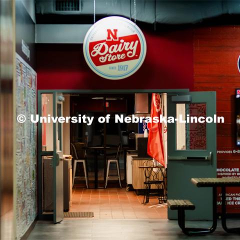 Interior view of the Dairy Store on East Campus. November 28, 2023. Photo by Kylie Galvin / Office of Student Affairs.