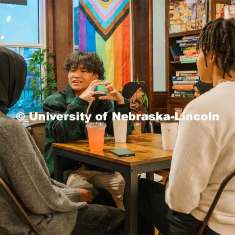 Mana Games is a gaming cafe in the Haymarket's historic Creamery building where you can grab a quick bite and a cup of coffee while you connect with other gamers. For About Lincoln website. December 12, 2023. Photo by Matthew Strasburger / University Communication.