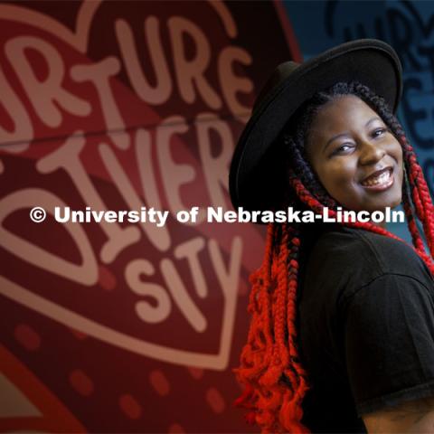 Alana Ross, junior in sports media and advertising and public relations. Profile story for Black History Month. February 9, 2024. Photo by Craig Chandler / University Communication and Marketing.