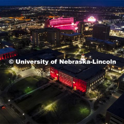 Glow Big Red.  February 14, 2024. Photo by Craig Chandler / University Communication and Marketing