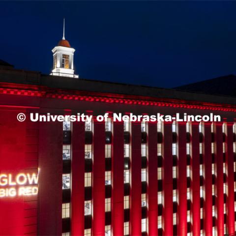 Glow Big Red.  February 14, 2024. Photo by Craig Chandler / University Communication and Marketing