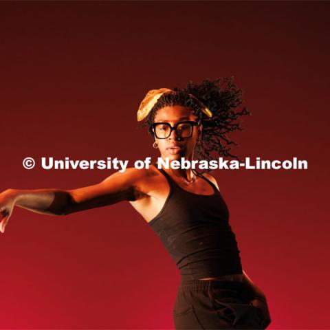 Rehearsal for Evenings of Dance in the Johnny Carson Theater. Event will be held April 11-13. April 9, 2024. Photo by Craig Chandler / University Communication and Marketing.