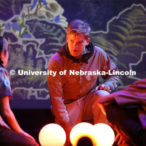 Nate Petsche in UNL’s production of “Big Fish”. April 23, 2024. Photo by Taryn Hamill for University Communication and Marketing.