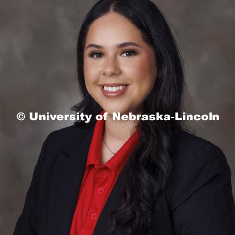 Studio portrait of Jailene Tavizon Alvidrez, NCPA Program Associate. May 2, 2024. Photo by Craig Chandler / University Communication and Marketing.