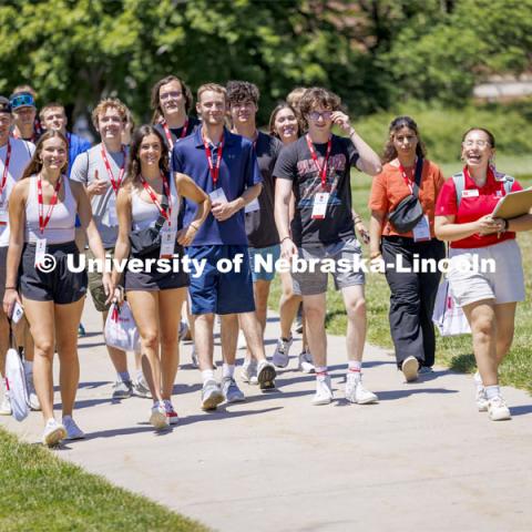 NSE groups tour campus. New Student Enrollment. June 26, 2024. Photo by Craig Chandler / University Communication and Marketing.