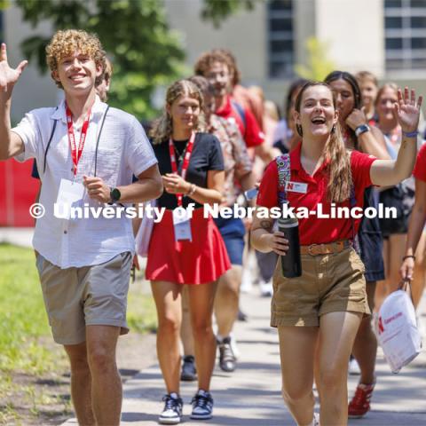 NSE campus tours. Final day of 2024 New Student Enrollment. July 11, 2024. Photo by Craig Chandler / University Communication and Marketing.