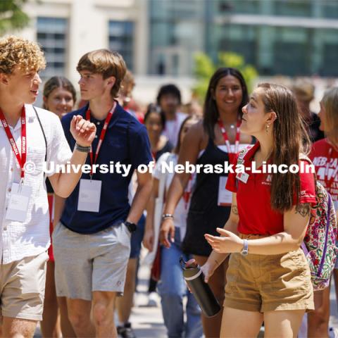 NSE campus tours. Final day of 2024 New Student Enrollment. July 11, 2024. Photo by Craig Chandler / University Communication and Marketing.