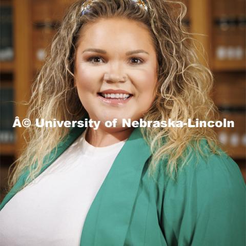 Megan Harris, CJAE Program Manager/CJC Mental Health Consultant, Center on Children, Families and the Law, College of Law staff. College of Law portrait session. August 20, 2024. Photo by Craig Chandler / University Communication and Marketing.