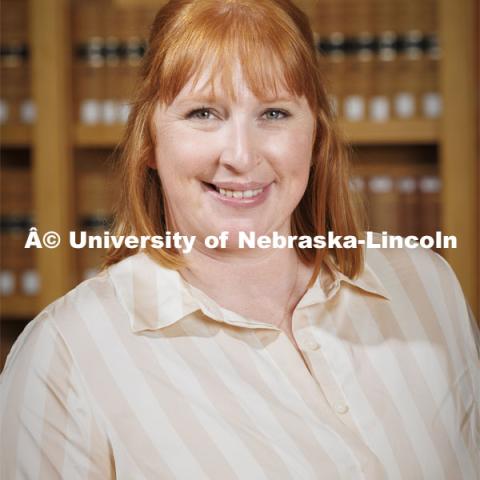 Lori Miller, Paralegal Assistant, Center on Children, Families, and the Law, College of Law staff. College of Law portrait session. August 20, 2024. Photo by Craig Chandler / University Communication and Marketing.