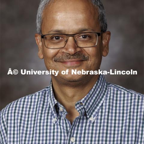 Studio portrait of Bhaskar Bhattacharya, Department Head, Statistics. August 21, 2024. Photo by Craig Chandler / University Communication and Marketing.