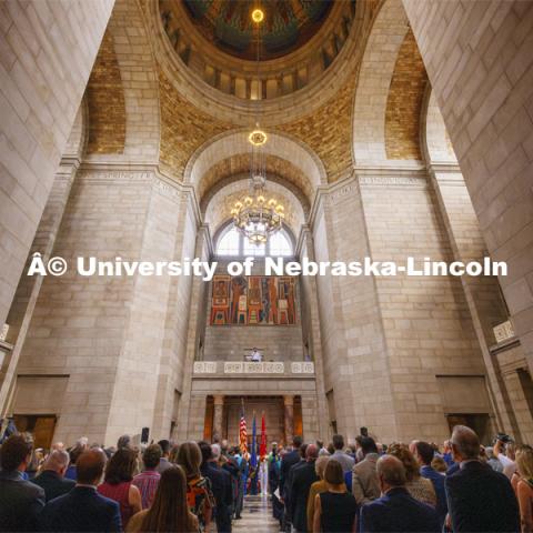 President Jeffrey Gold Investiture in the Nebraska State Capitol. September 5, 2024. Photo by Craig Chandler / University Communication and Marketing.