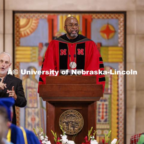 President Jeffrey Gold Investiture in the Nebraska State Capitol. September 5, 2024. Photo by Craig Chandler / University Communication and Marketing.