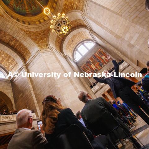 President Jeffrey Gold Investiture in the Nebraska State Capitol. September 5, 2024. Photo by Craig Chandler / University Communication and Marketing.