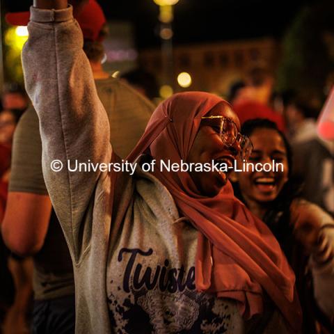 Students having fun at the Battle of the Bands competition for the 2024 Homecoming celebration. October 4, 2024. Photo by Kristen Labadie / University Communication.