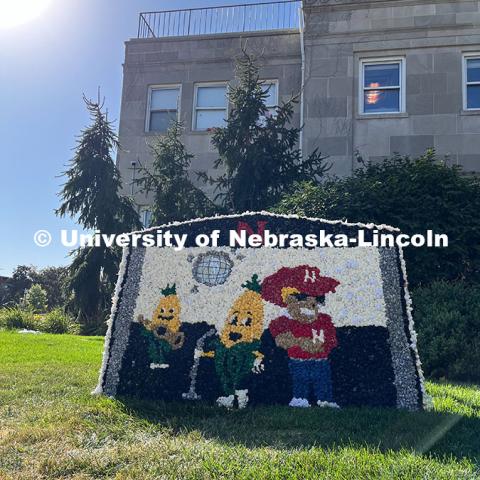 Yard Displays for Nebraska vs Rutgers homecoming game and Cornchella festival. October 5, 2024. Photo by Katie Black / University Communication and Marketing.