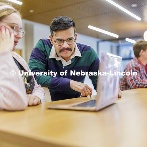 Students studying. College of Law photoshoot. October 10, 2024. Photo by Craig Chandler / University Communication and Marketing.